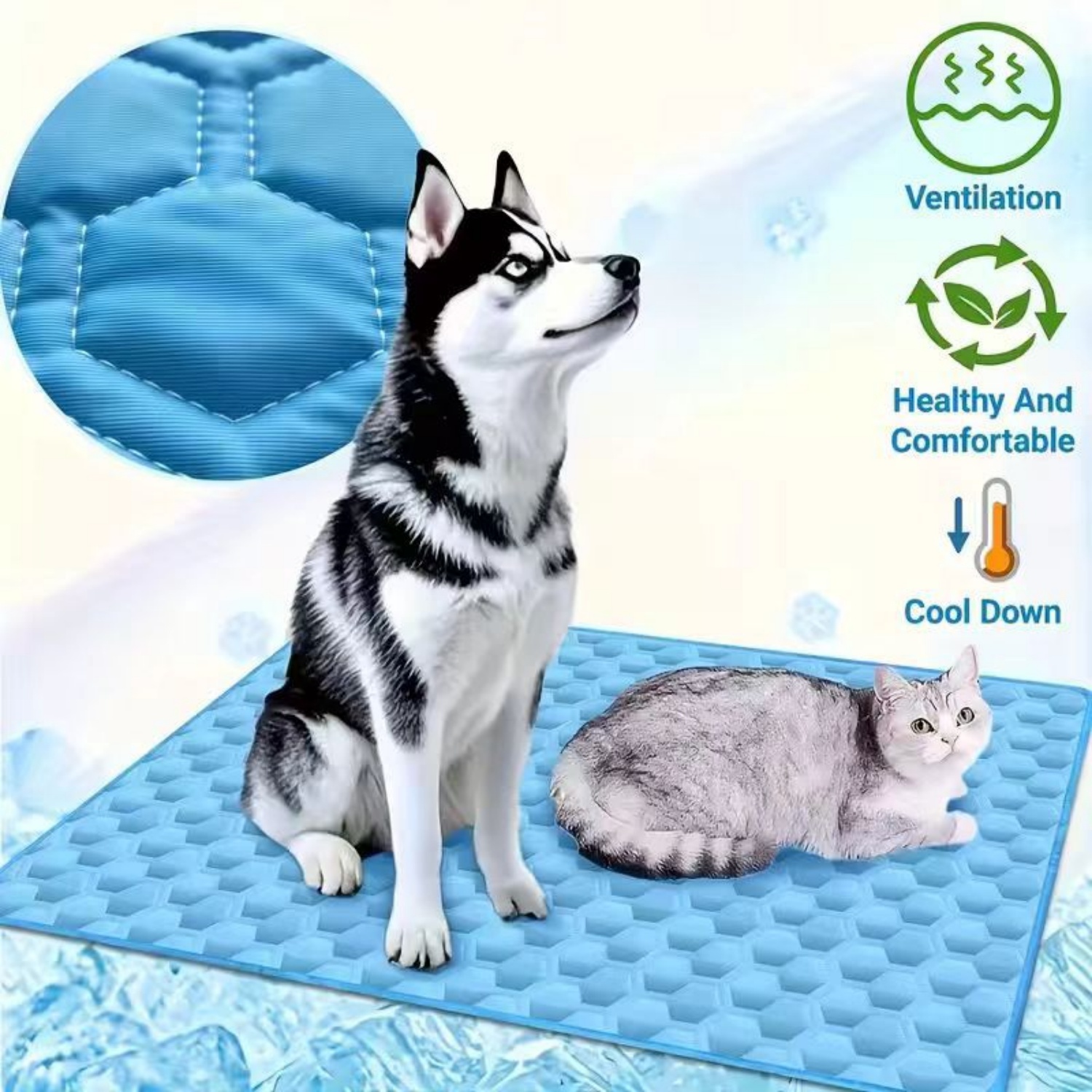 Pet Supplies Self Wash - Yazlık Evcil Hayvan Soğutma Matı Nefes